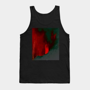 Digital collage, special processing. Red castle, where monster live. But not a monster, source of true love. Red and green. Tank Top